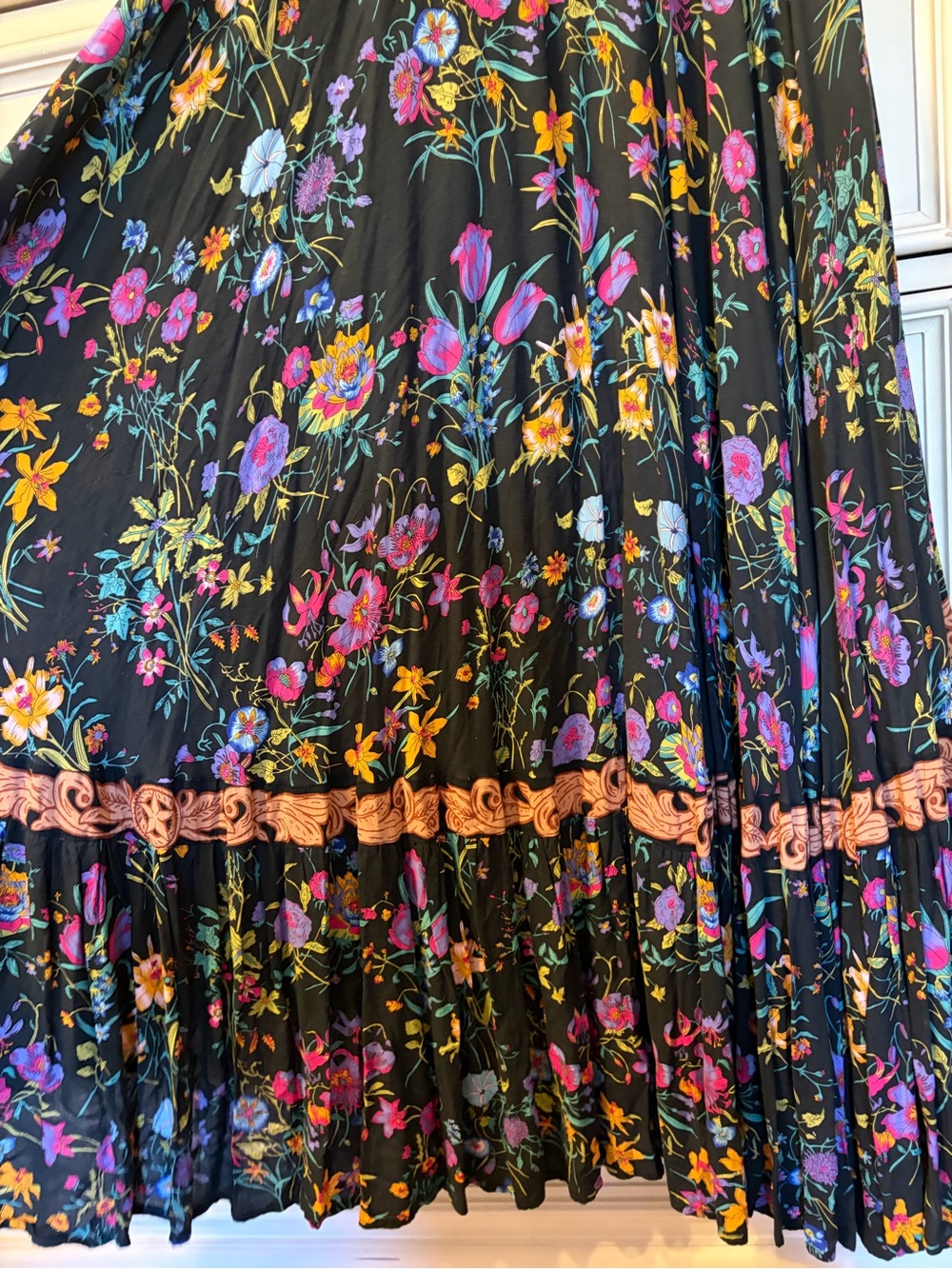 Spell and the gypsy gypsy queen castaway hi-lo black floral skirt - Picture 13 of 16